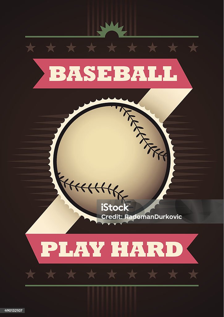 Modern baseball poster. Modern baseball poster. Vector illustration. Baseball - Ball stock vector