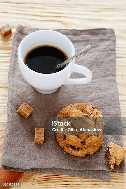 Small Cup Of Coffee And Cookies Stock Photo - Download Image Now - Baked, Breakfast, Brown