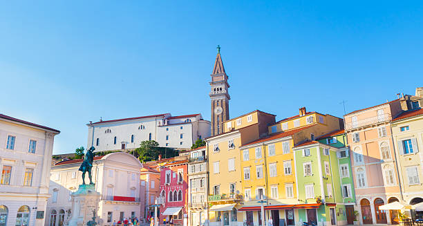 Tartini square in Piran, Slovenia, Europe