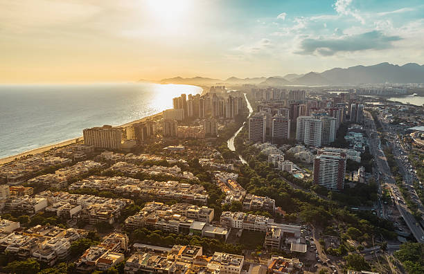 istock Rio de Janeiro, Barra da Tijuca with sunset light 490134010