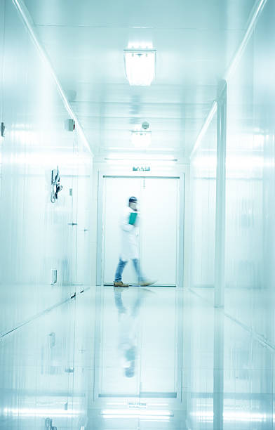 istock people walking in modern laboratory,abstract blur 490134161