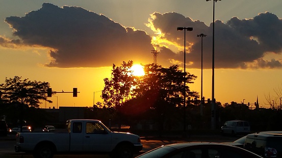 Sunset in Cicero, Illinois.  