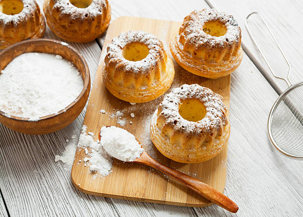 istock Homemade muffins powdered sugar 490134951