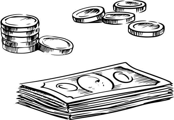 Stack Of Money Drawing Illustrations, Royalty-Free Vector Graphics ...