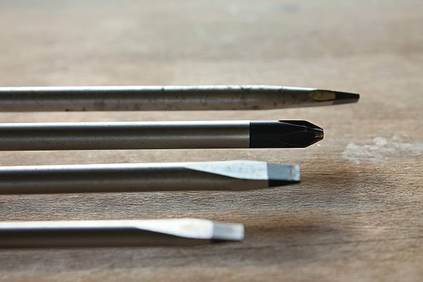 istock Screwdrivers on wooden board 490136227