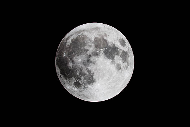 primer plano de luna llena - luna fotografías e imágenes de stock
