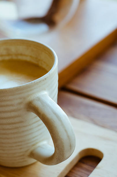 istock Cup of Latte Coffee In Cozy Coffee Shop. 490138416