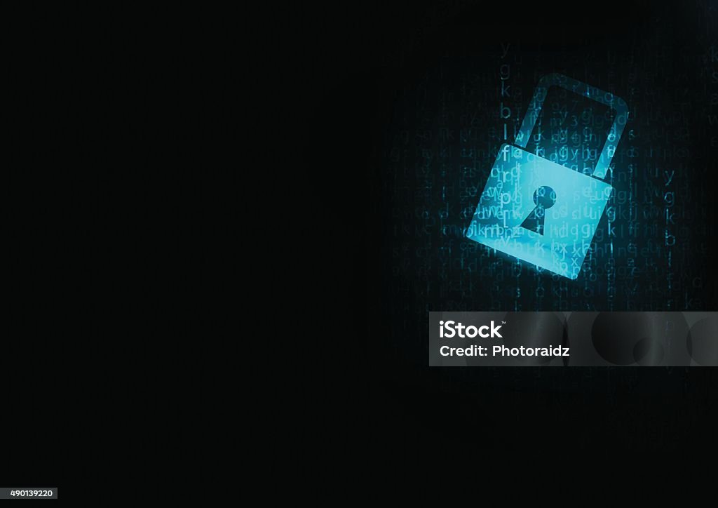 Lock Abstract Blue Futuristic English Code Abstract Vector Stock ...