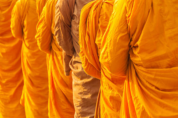 istock Row of Buddhist monk 490140392