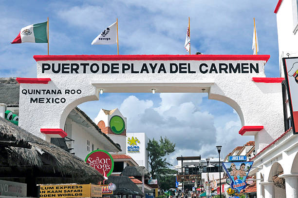 Pier at Playa Del Carmen, Mexico Pier at Playa Del Carmen, Mexico playa del carmen stock pictures, royalty-free photos & images