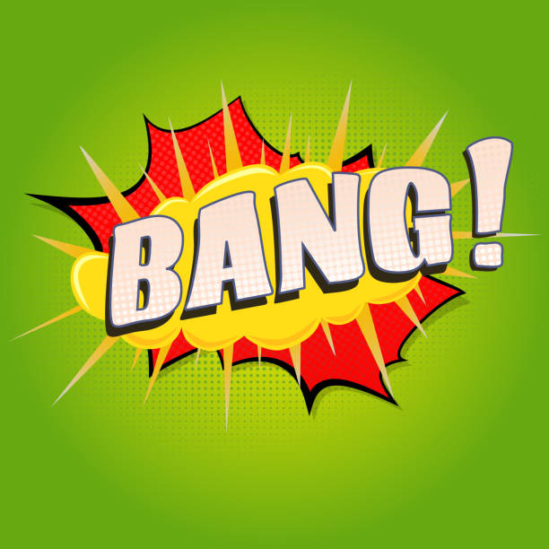 bang comic rede blase - kaboom stock-grafiken, -clipart, -cartoons und -symbole