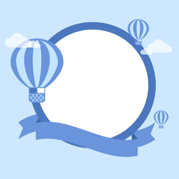 illustrazioni stock, clip art, cartoni animati e icone di tendenza di fumetto mongolfiera-sfondo vettoriale - balloon moving up child flying