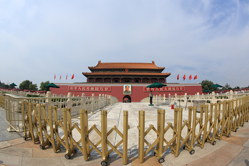 Beijing,China - September 14, 2015: Tiananmen square near Forbidden City SEPTEMBER 14,2015 in Being,China