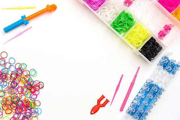 Rainbow Loom Colored Rubber Bands For Weaving Accessories Stock Photo -  Download Image Now - iStock