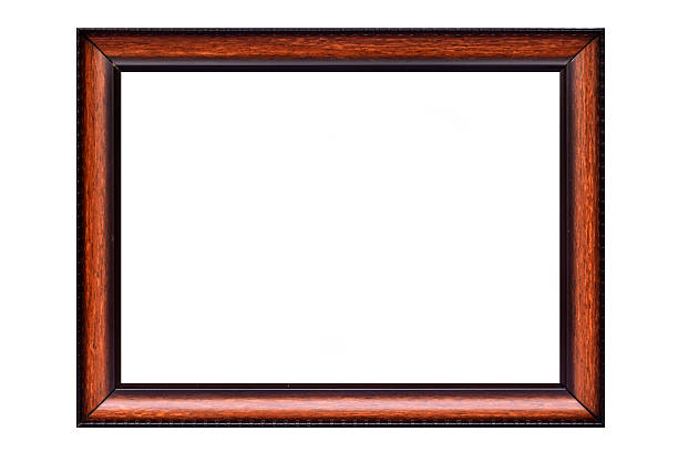 istock Wooden picture frame isolated on white. 490176786
