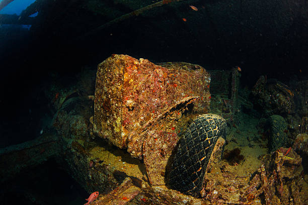 istock Underwater Ship Wreck Diving  SS Thistlegorm  Trucks 490178274