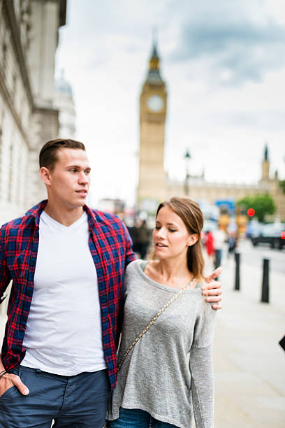 istock Couple walking togetherness in London 490179148
