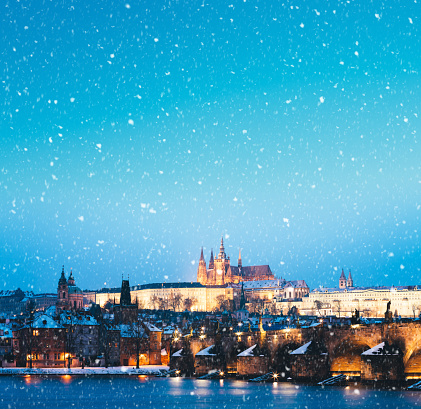 Heavy snowfall over night in Poland