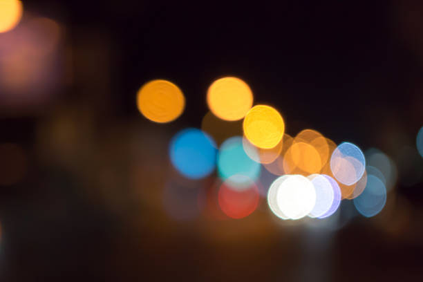 istock Colorful night light bokeh in the city ,bokeh background 490180070