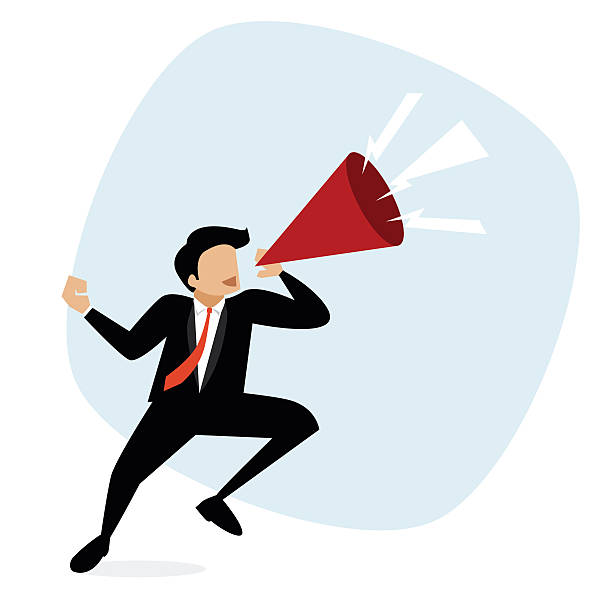 Megaphone Guy vector art illustration