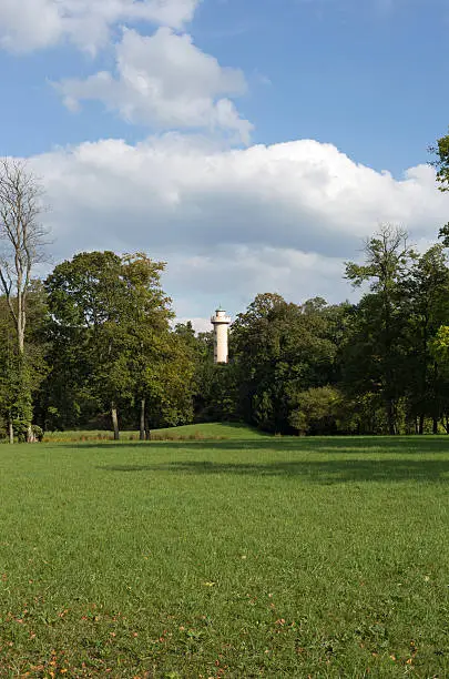 Observation tower in park Schoenbusch near Aschaffenburg