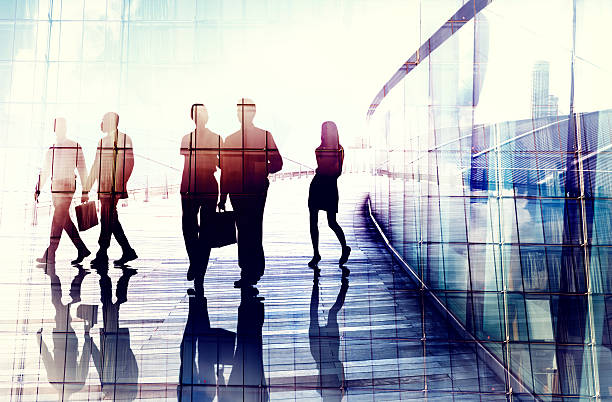 istock Business People Walking Commuter Conversation Concept 490182516