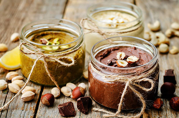 list toasted nut butters, pistachio, hazelnut and cashew