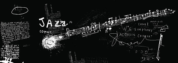 ilustraciones, imágenes clip art, dibujos animados e iconos de stock de cometa jazz - improvisar
