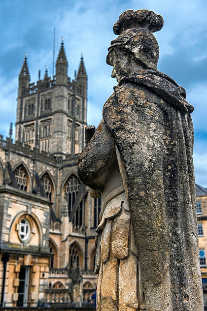 istock statue of roman soldier in Bath, England 490186036