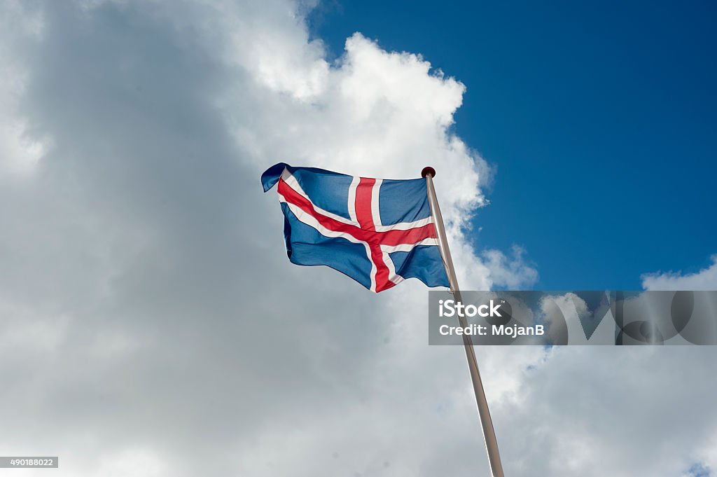 Bandera de Islandia - Foto de stock de 2015 libre de derechos