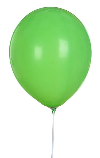 istock Green Balloon Isolated On White Background 490203627