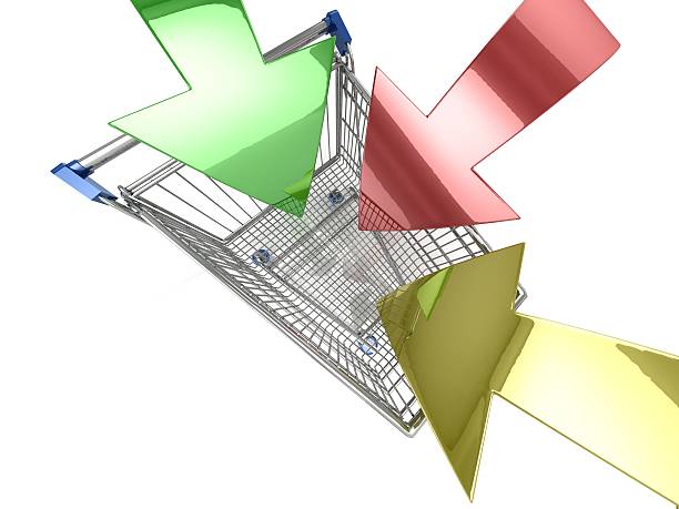 istock Shopping cart with arrow 490204787
