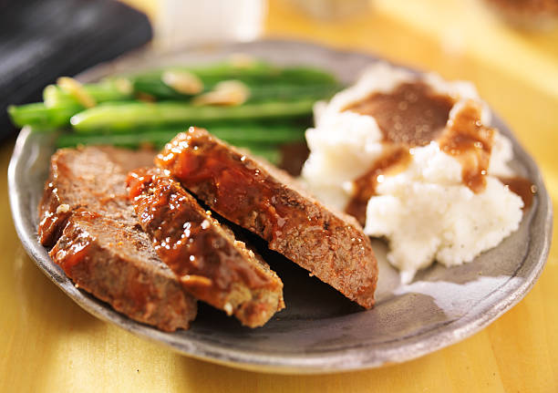 istock meatloaf with greenbeans and mashed potatoes 490206269