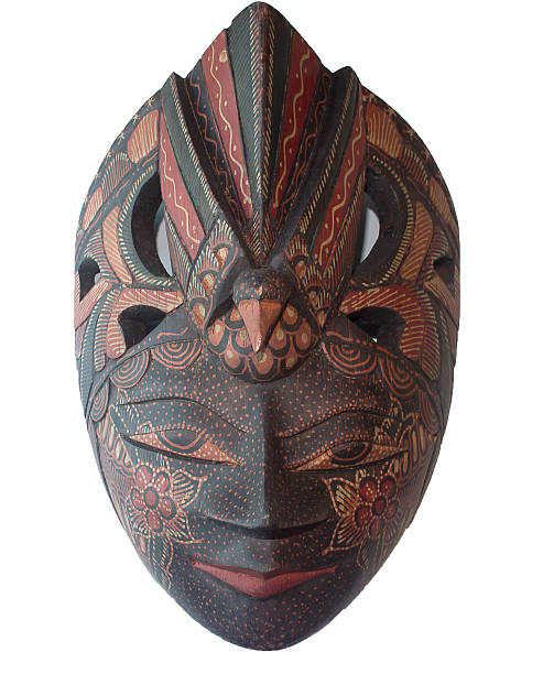 istock Batik Wooden mask souvenir on white backgroud 490211702