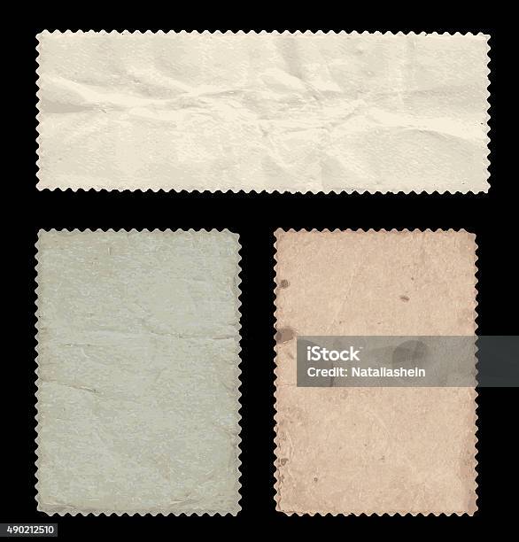 Photo Backside Stamp Set Of Old Stamps Back Side Stock Illustration - Download Image Now ...