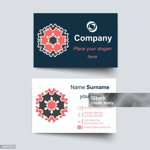 Modern Simple Light Business Card Template Stock Illustration - Download Image Now - 2015, Abstract, Arts Culture and Entertainment