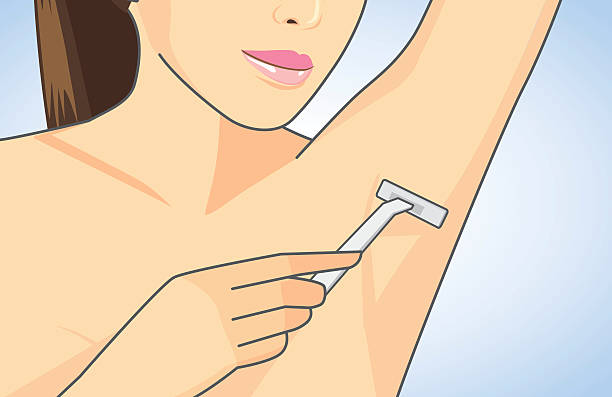 Remove Armpit Hair With Razor Stock Illustration - Download Image Now -  2015, Adult, Applying - iStock