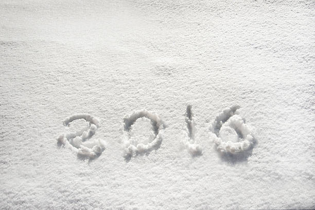 istock 2016 written in snow, holiday background 490213790