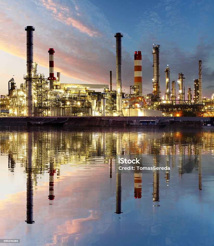 Oil and gas refinery, Power Industry Industry Stock Photo