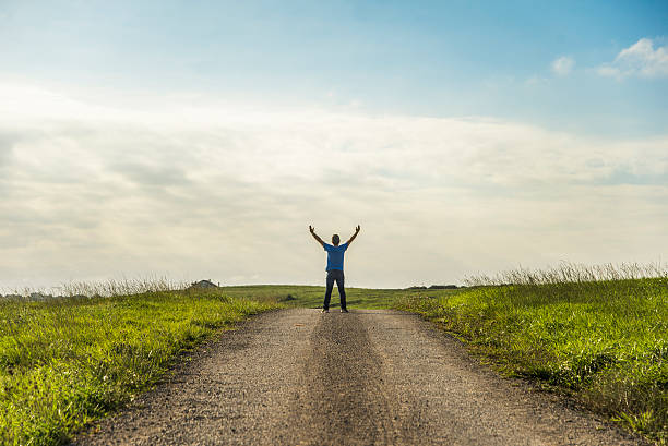 istock Young man at the end of the path 490214664