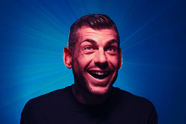 istock Happy, stupefied, surprised man with open mouth expression 490216176