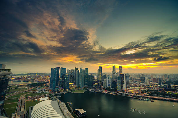 istock Singapore skyline at night 490217212