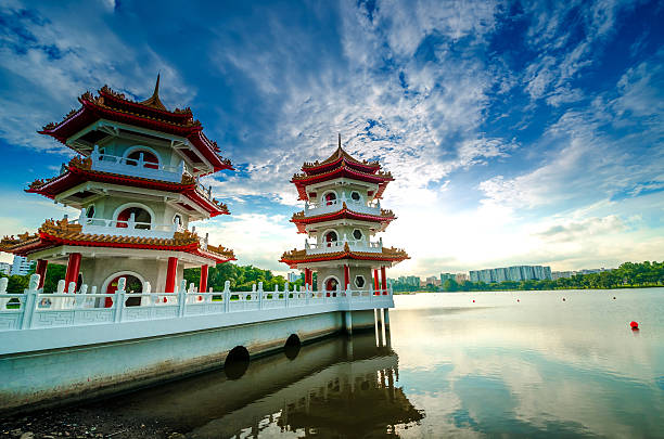 istock Chinese garden temple, Singapore 490218074