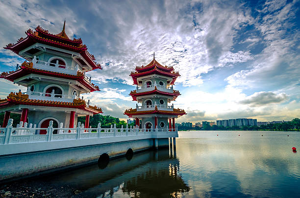 istock Chinese garden temple, Singapore 490218146