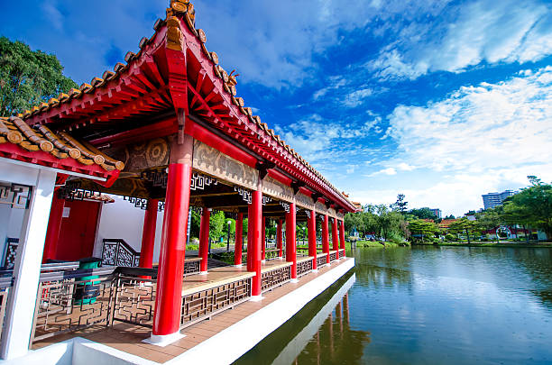 istock Chinese garden temple, Singapore 490218390