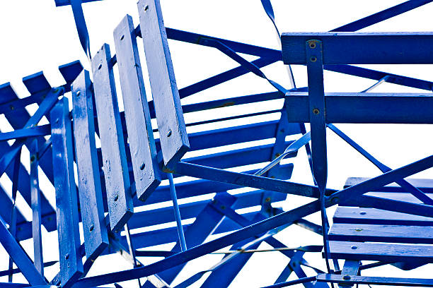 France Blue Chairs stock photo