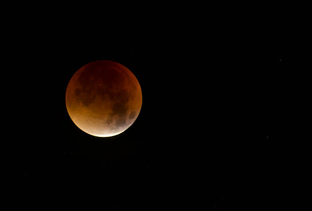 eclipse Lunar na Noruega. - foto de acervo