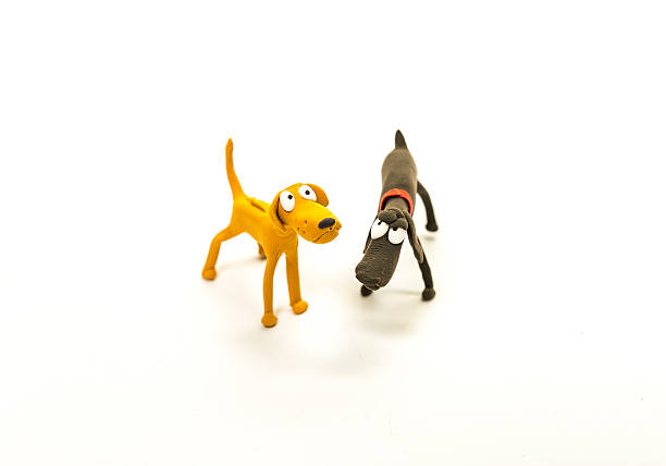 istock two dogs look up isolated from white background 490222702