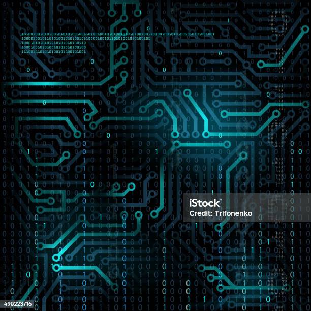 Abstract Technology Background Stock Illustration - Download Image Now - Textured, Binary Code, Coding