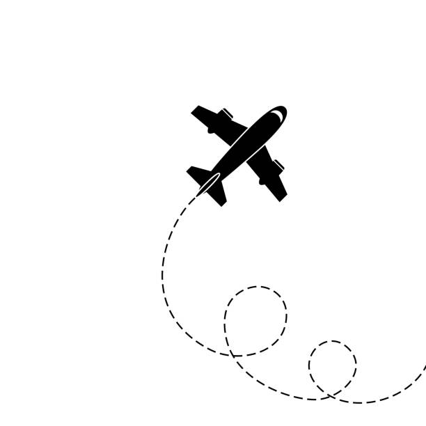 silhouette von flugzeugen - motorfahrzeug steuern stock-grafiken, -clipart, -cartoons und -symbole